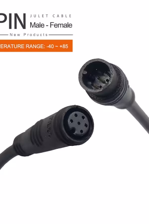 E Bike E Scooter 6 Pin SİYAH Su Geçirmez Yuvarlak SOKET Erkek-Dişi SET Elektrikli Bisiklet