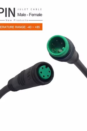 E Bike E Scooter 5 Pin YEŞİL Su Geçirmez Yuvarlak SOKET Erkek-Dişi SET Elektrikli Bisiklet